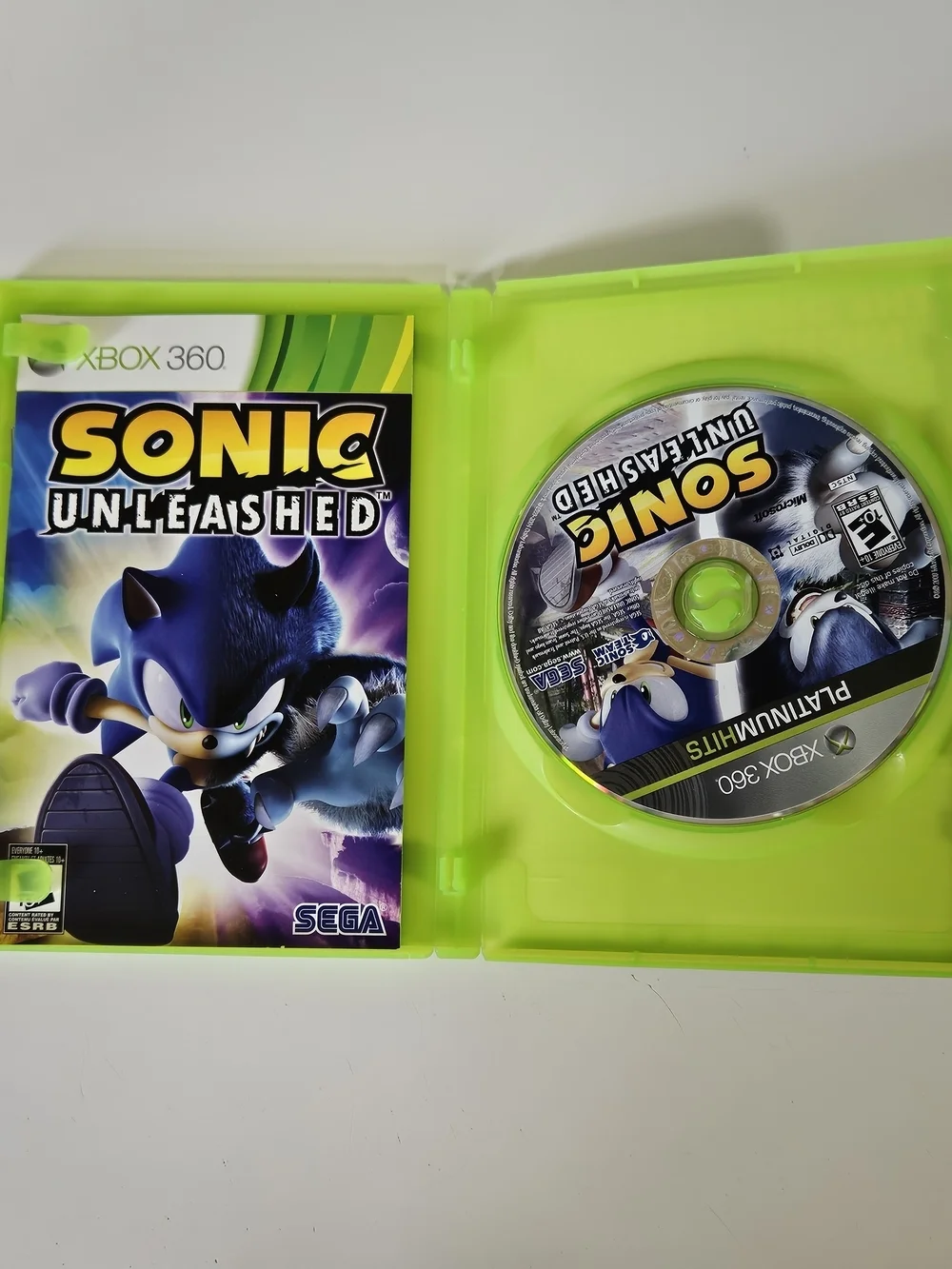 Sonic Unleashed XBOX 360 Complete CIB Platinum Hits Manual Case